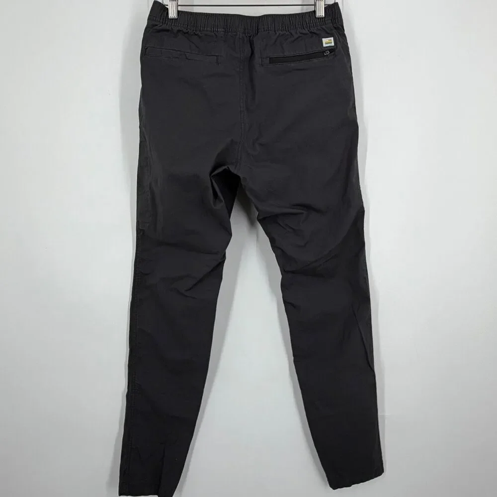 Vuori Charcoal Gray Ripstop Drawstring Outdoor Hiking Climber Pants Size Medium
